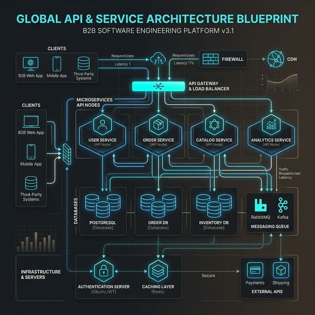 Abstract tech architecture representation