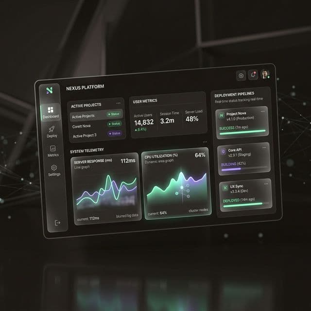 Modern SaaS application user interface mockup dashboard